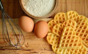 Vaffel kalorier Egg, mel og stekte vafler
