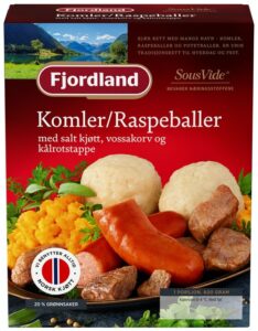 En boks med Fjordland Raspeballer