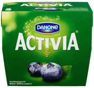 Activia Yoghurt | Kalorier En pakke Activia Yoghurt Blåbær