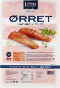 Ørret | Kalorier En pakke ørret filet